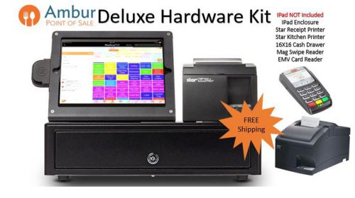 Ambur restaurant deluxe point of sale (pos) hardware bundle - free shipping for sale