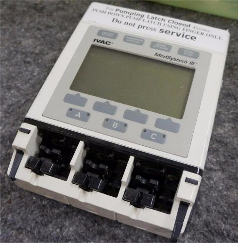 ALARIS IVAC MEDSYSTEM III 2866 INFUSION PUMP !!   UNTESTED      J