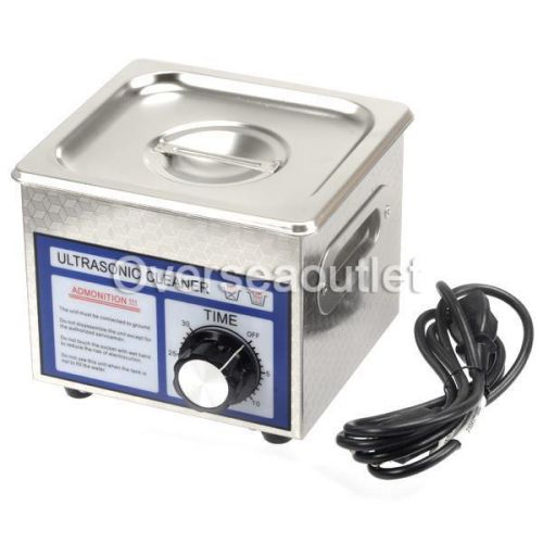 Stainless Steel 60W 1.3Liter Industry Digital Ultrasonic Cleaner w/Timer 110V US