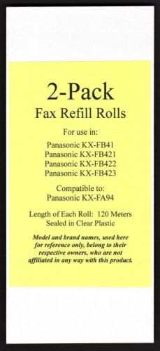 2-pack KX-FA94 Fax Film Refills for Panasonic KX-FB41 KX-FB421 KX-FB422 KX-FB423