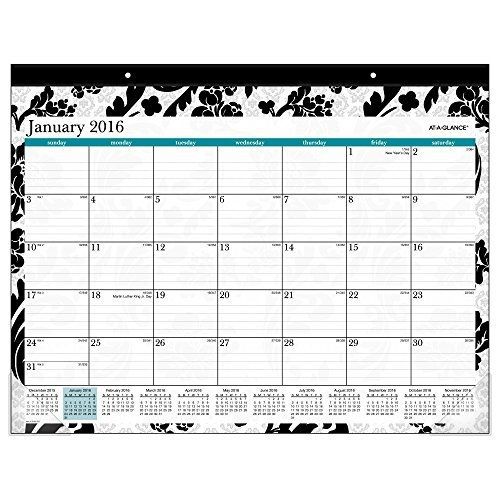 At-A-Glance AT-A-GLANCE Desk Pad 2016, Madrid, 12 Months, 22 x 17 Inch Page Size