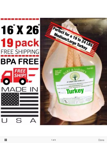 19 turkey poultry shrink bag 16&#034;x26&#034; for sale