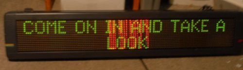 Spectrum 36x5 multi color LED advertising marquee programmable sign/display