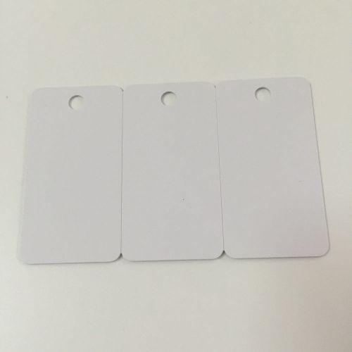10pcs 3 up inkjet breakaway card pre-punched keychain key tag combo pvc card for sale