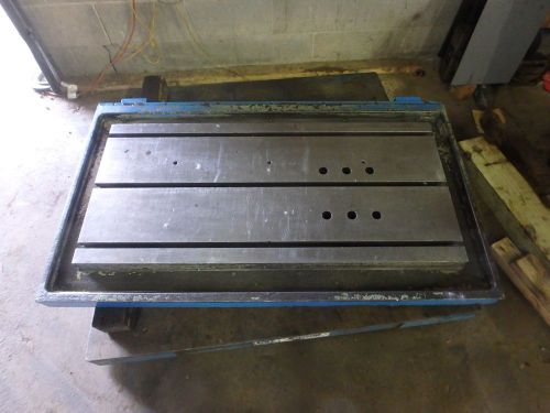 51&#034; x 29-7/8&#034; x 5&#034; Steel Welding 3 T-Slotted Table Cast iron Layout Plate _JIG