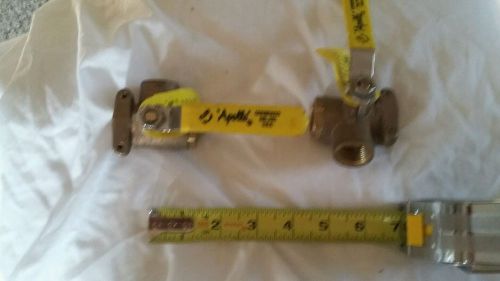 Marine bronze apollo 3 way ball valve new for sale