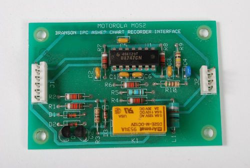 Branson ipc asher chart recorder interface motorola mos2 card board module for sale