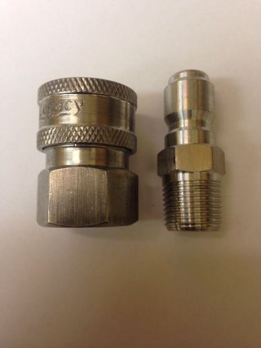 Pressure washer 8.707-125.0 stainless quick coupler w/plug 3/8f socket  5500 psi for sale
