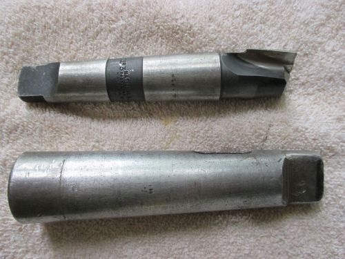National 1.013&#034; M.T.S. 3 Taper Shank Drill Bit With Extra Taper Shank Arbor