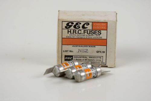 5 X HRC FUSE 2A, NS2 CLASS Q1 , BSS88-2, 41V AC,40KA 250V DC GEC