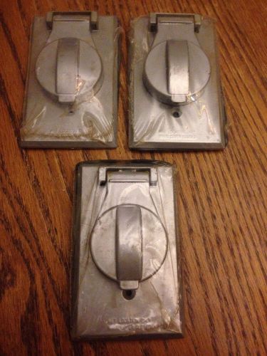 BFW FC-71V Single Receptacle Or Switch Cover Plates Grey Lot of 3 New Unused