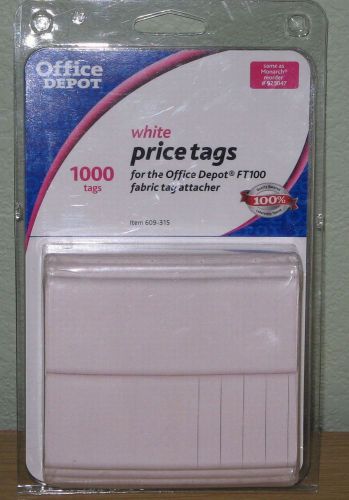 1000 WHITE PRICE TAGS HOME DEPOT USE WITH FT100 ATTACHER #609-315