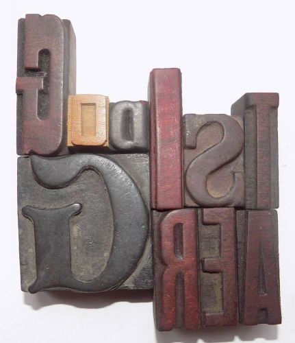 &#034;God Is Great&#034; Letterpress Letter Wood Type Printers Block collection.ob-349
