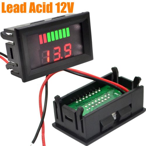 New Dual LED Battery Indicator 12V Lead-acid Battery Capacity Tester Voltmeter