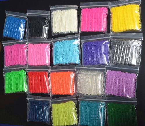 20 Bags Dental Orthodontics Elastic Ligature Ties Rubber Bands 36 Colors 1040