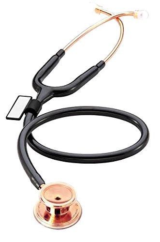 Mdf md one stainless steel premium dual head stethoscope rose gold black edition for sale