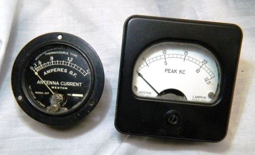 Vintage RF Amp and KC Meters, Weston