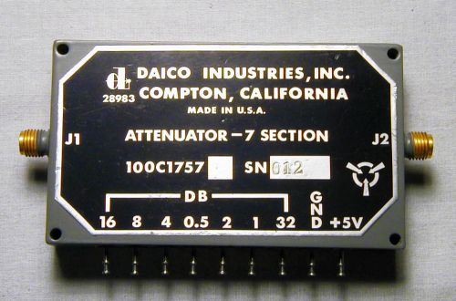 Daico Industries P/N 100C1757 Schottky Diode 7-Section Attenuator, New!