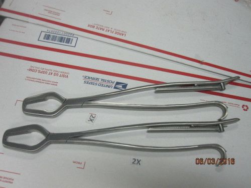 (2) new bone holding forceps kern with lock 17&#034; w/ratchet for sale
