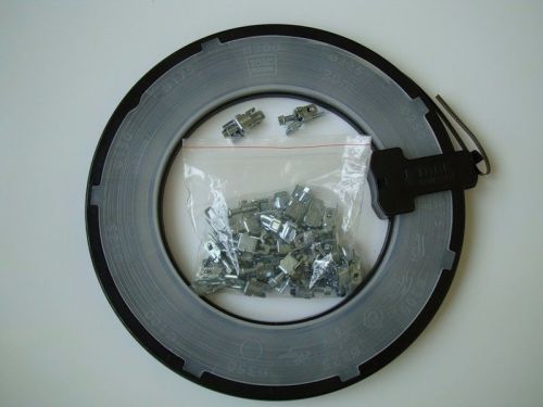 Stainless steel band exhaust pipe tank clamp in roll with 10 locks plastic reel for sale