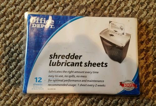 Shredder Lubricant Sheets Sharp Tooth Paper Self Oil Lube Lubrication 12 Sheets