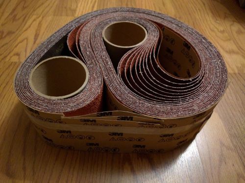 (10) 3M 777F Cloth Sanding Belt 4&#034; x 76&#034; 36 Grit YF-Weight New Old Stock Metal