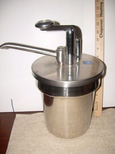 NSF Stainless Steel Condiment Dispenser Pump Style Wyott NIB