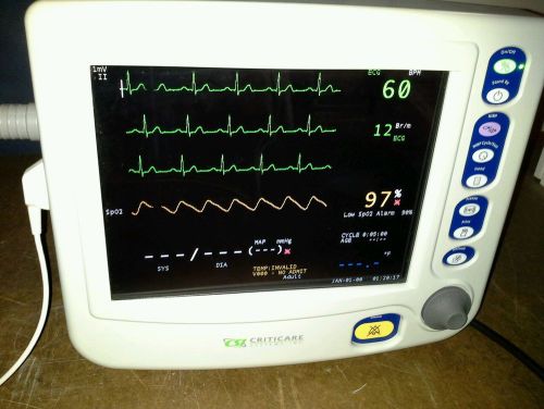 Criticare nGenuity 8100EP Patient Monitor - ECG,NiBP,SpO2,Printer, BioCertified