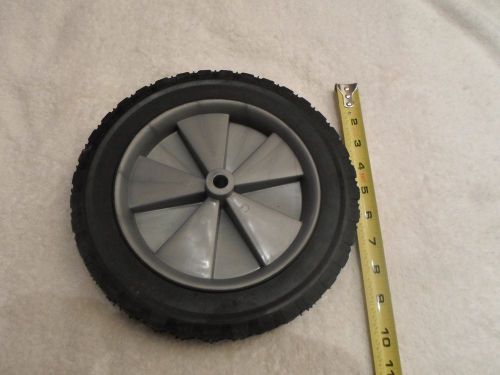 Hard Rubber Wheels (2) 10&#034; inch with 1/2&#034; Shaft hole in center