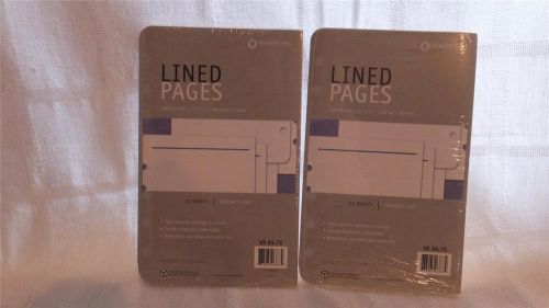 Franklin Covey Classic White Lined Pages~Compact~2 Pkg.s of 50 Sheets~New Sealed