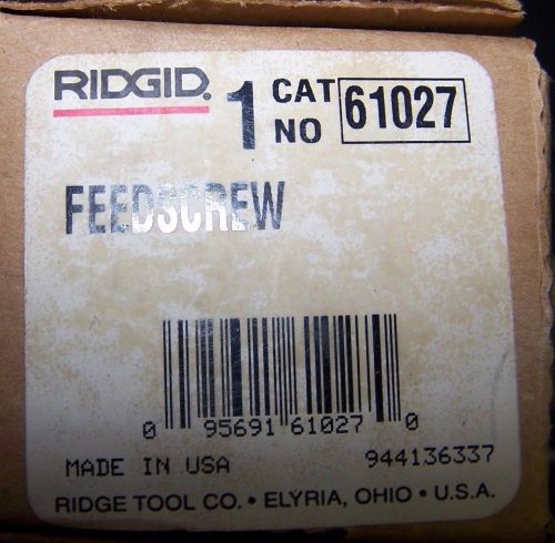 New Old Stock RIDGID  61027 FEEDSCREW