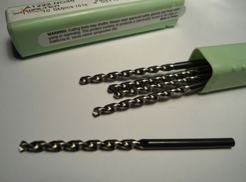 Titex jobber length drills #35 0.1100&#034; hss oxide 130 deg a1222-no35 qty 10 [659] for sale