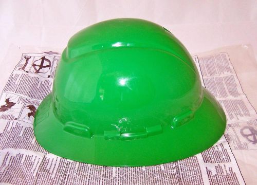 NEW 3M Full Brim Hard Hat H-804R-EA 4 Point Ratchet Suspension Green