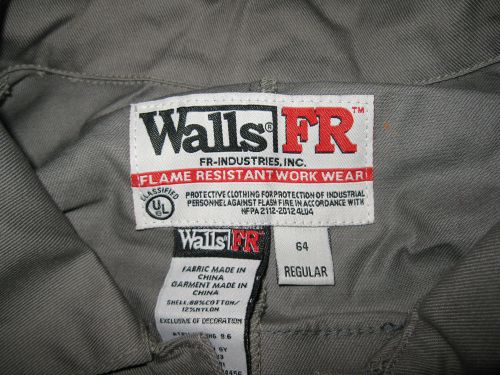 Walls FR Flame Resistant Coveralls 64 Regular NWOT