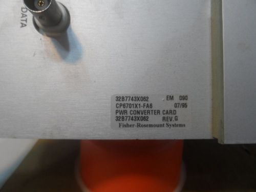 Fisher-Rosemont CP6701X1-FA6 Power Supply and Data Interface Rev. G