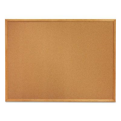 Classic Cork Bulletin Board, 24 x 18, Oak Finish Frame, Sold as 1 Each