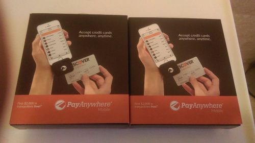 Pay anywhere credit card reader for smartphone android ios, new, set of 2 for sale