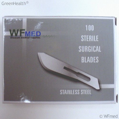100 sterile stainless steel surgical scalpel blades #10 for sale