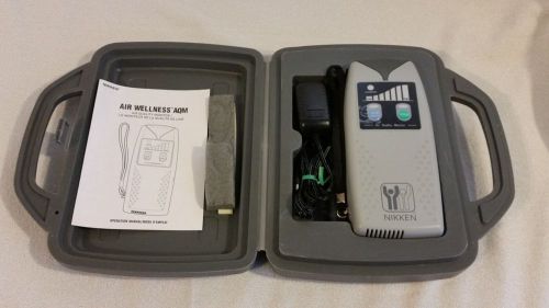 NIKKEN Air Wellness AQM Air Quality Monitor 1394 with Charger &amp; Case - Very Nice