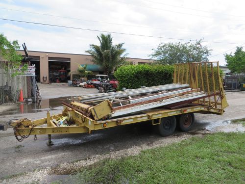 Deck over trailer 16 ft x 8 ft deck -  folding ramps - built by custom trailer for sale