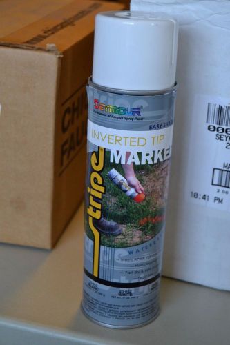 12 seymour stripe 20-652 white inverted tip marker spray paint, (case of 12) for sale