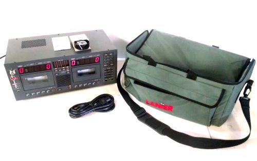 LANIER LCR-5 Dual Dictation Cassette Recorder Transcriber w/Case &amp; 2 Keys