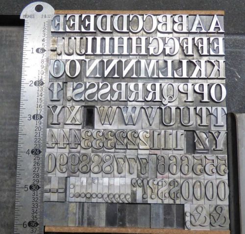 Letterpress Metal Type ATF CENTURY BOLD 48 pt font Caps, figures, pts., spacing