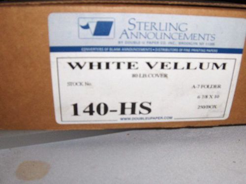 Sterling Vellum Announcements White A-7 Folder 250 6 7/8&#034; x 10&#034;