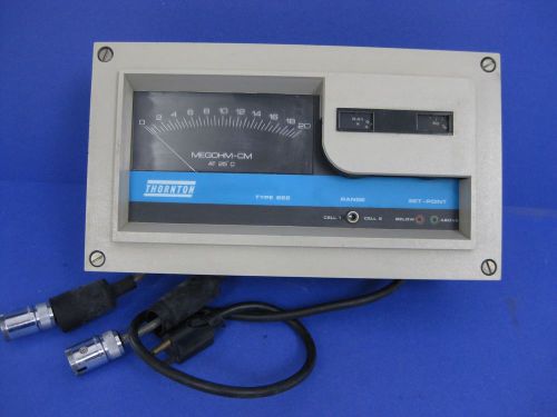 Thornton 822 Analog Meter, Resistivity,  Indicator/Controller, 0-20 megohm-cm