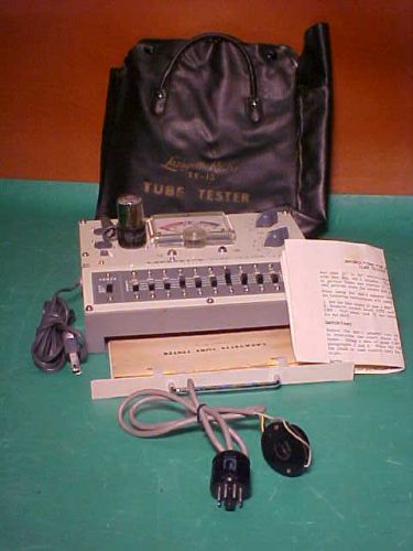 Vintage Tube Tester Lafayette TE 15 with Case and Operating Instructions