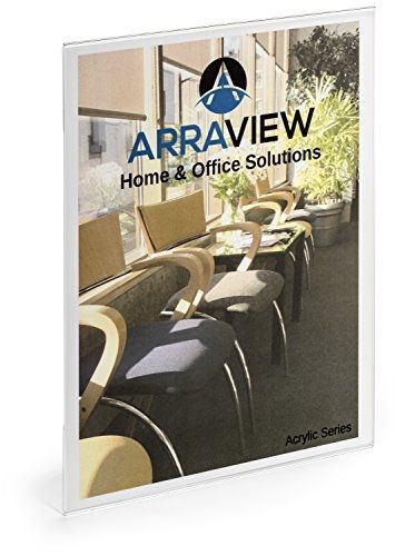 8.5 x 11 acrylic sign holder clear wall mount adhesive, no drilling, arraview for sale