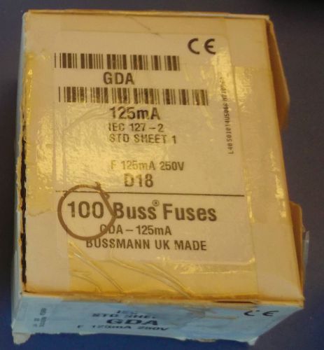 GDA-125MA - QTY 5 FUSES - NEW BUSSMANN