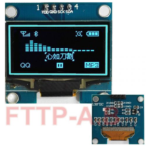 1.3&#034; Blue IIC I2C Serial 128x64 OLED LCD Display Screen Module For Arduino