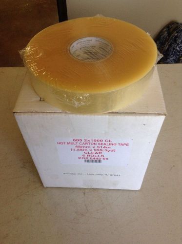 Prime tac hot melt carton sealing tape clear (6 rolls) 1.88in x 999.5yrds. for sale